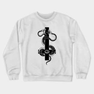 inverted cross. satanic two-headed serpent Crewneck Sweatshirt